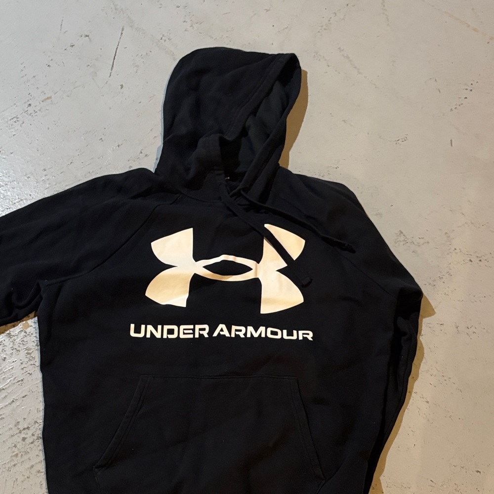 Under Armour Black Hoodie with White Logo